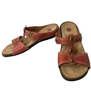 Clarks Unstructured Strappy Sandals Shoes Leather Gems Size Woman’s  7 1/2 M